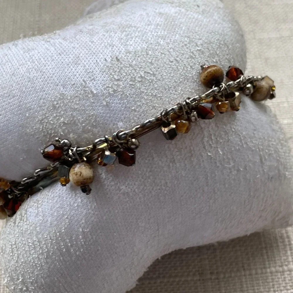 Women Bracelet Silver Tone Beads Fashion Jewelry Wrist Band Unbranded - Picture 9 of 10